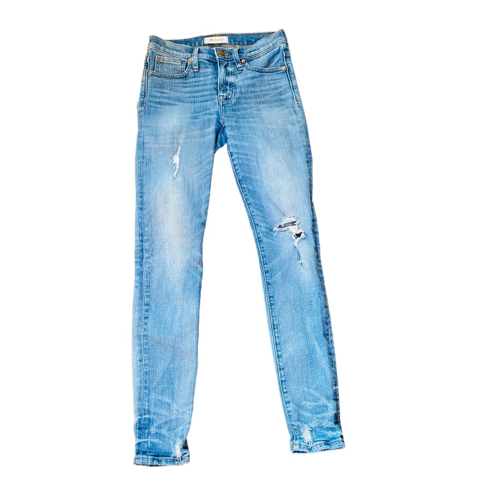 MADEWELL 9” High Rise Skinny Light-wash Jeans